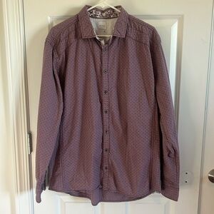 J.B. Holt Athletic Collared Button Down Shirt Size XL Purplish color